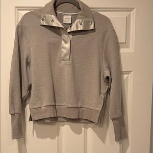 Varley Light Gray Turtleneck Sweater